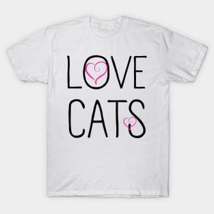love cats i love cats i heart cats T-Shirt